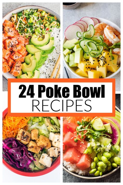 Sushi Salad Bowl, Breakfast Poke Bowl, Sushi Recipes Bowl, Poke Fish Recipes, Yum Yum Bowl Recipe, Playabowls Recipe, Poke Bowl Tuna Recipe, Seafood Poke Bowl, Poke Bowl Crab Meat