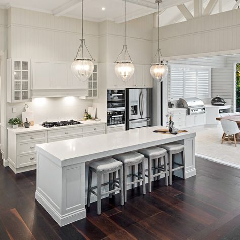 Kitchen within an award winning hamptons home in Hawthorne Hamptons House Interior, Hamptons Style Living Room, Hampton Style Kitchen, Kitchen Pantries, Hampton Style Home, Hamptons Style Decor, Hamptons Interior, Kitchen Pantry Organization, Hamptons Kitchen