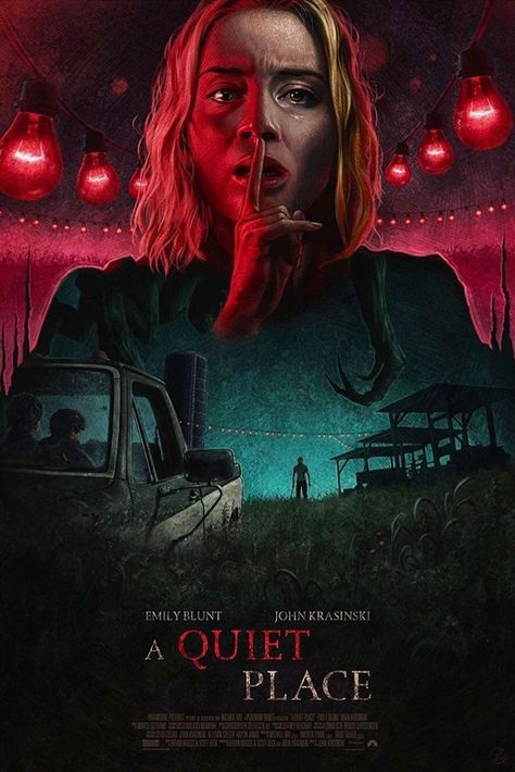 A quiet Place A Quiet Place Movie, Classic Horror Movies Posters, A Quiet Place, Film Poster Design, Film Horror, John Krasinski, I Love Cinema, Best Horror Movies, Horror Posters