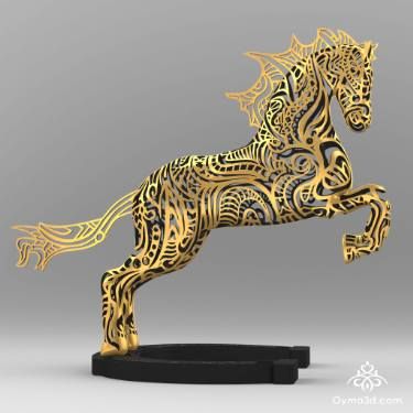 Metal Horse Sculptures, Art Deco Animals, Arabian Art, Animal Sculpture, Art Prints Online, Horse Sculpture, 3d Prints, Fantastic Art, Beautiful Fantasy Art