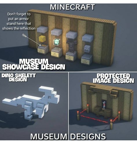 Minecraft Museum Building Ideas, Minecraft Museum Ideas, Minecraft Museum Building, Museum Minecraft, Amazing Minecraft Builds, Minecraft Cool Ideas, Minecraft Museum, Villa Minecraft, Minecraft Welten