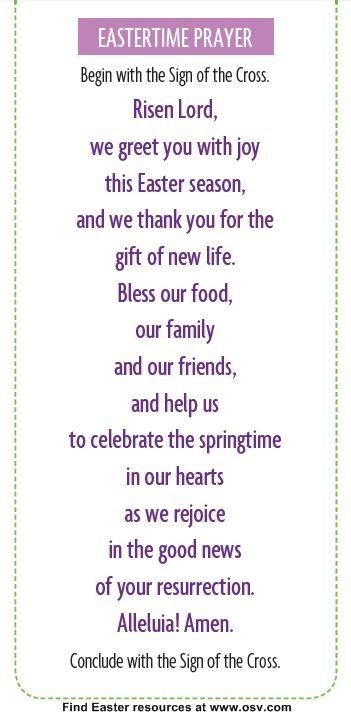 Prayers Before Meals, Easter Prayer, Easter Speeches, Food Prayer, Dinner Prayer, Easter Poems, Catholic Easter, Easter Prayers, Prayer Partner