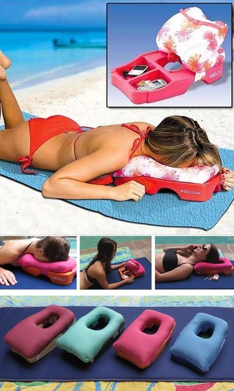 sunbathing pillow Genius Ideas, Handy Dandy, Gadgets And Gizmos, Cool Inventions, Cool Stuff, Cool Gadgets, Tanning, Design Branding, Summer Time