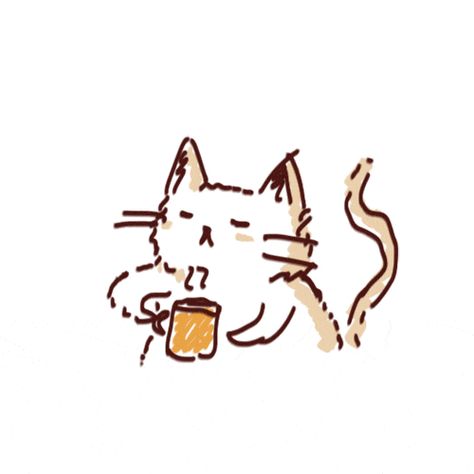 Gif Café, Pixel Kawaii, Coffee Cartoon, Chat Kawaii, International Coffee, Coffee Gif, Coffee Tattoos, Cocoppa Wallpaper, Coffee Drawing