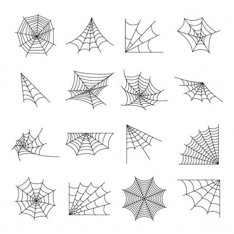 Web spider cobweb icons set Premium Vect... | Premium Vector #Freepik #vector #halloween #icon #line #nature Flash Art Tattoos, Spider Web Drawing, Spider Web Tattoo, Web Tattoo, Posca Marker, Spider Tattoo, Spider Webs, Tattoo Flash Art, 문신 디자인