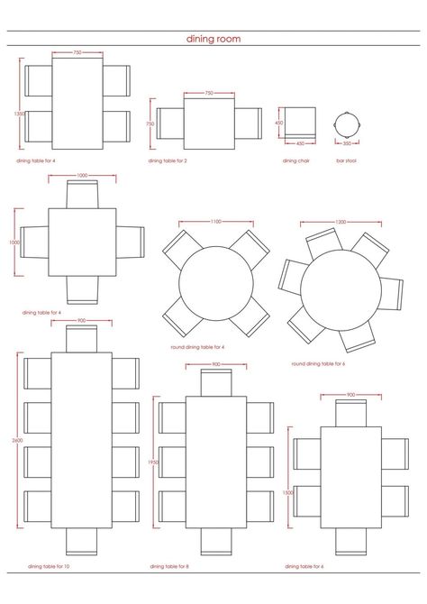 Metric Data 08 - Standard Furniture Sizes - First In Architecture Furniture Dimensions Standard Cm, Furniture Dimensions Standard, Floor Plan Symbols, Ikea Dining Room, Dining Room Furniture Collections, Dining Table Sizes, Furniture Design Sketches, Dining Table Dimensions, Plans Architecture