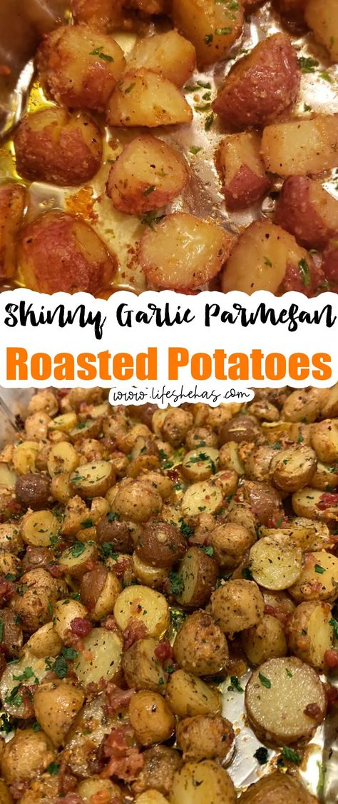 Weight Watcher Potato Recipes, Weight Watchers Potato Recipes, Ww Sides, Garlic Parmesan Roasted Potatoes, Weight Watchers Food Points, Parmesan Roasted Potatoes, Ww Recipe, Parmesan Potatoes, Weight Watchers Recipes