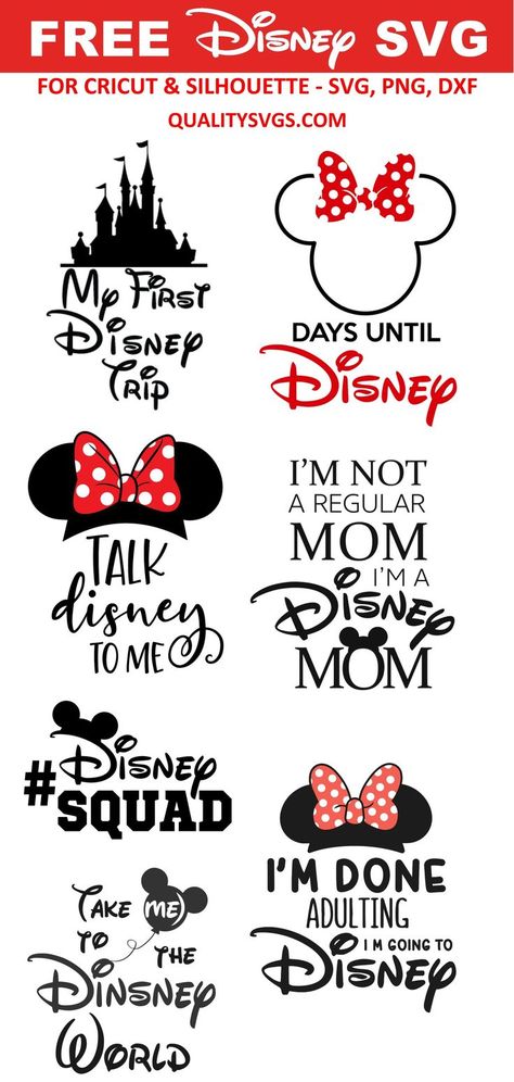 FREE Disney Vacation SVG Files | Diy disney shirts, Disney font free, Cricut free Free Disney Svg Files For Cricut 2022, Disney Family Svg Free Files, Disney Cricut Shirts Family, Disney 2023 Svg Free, Svg Free Files Disney, Disney Cricket Designs, Disney 2022 Svg, Svg Free Files For Cricut Disney, Free Disney Svg Files Silhouette Cameo