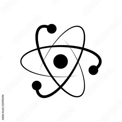 Stock Image: scientific atom symbol, logo, simple icon Scientific Logo, Atom Logo, Atom Symbol, Simple Icon, Symbol Logo, 3d Logo, Logo Design Template, Nyx, Atom