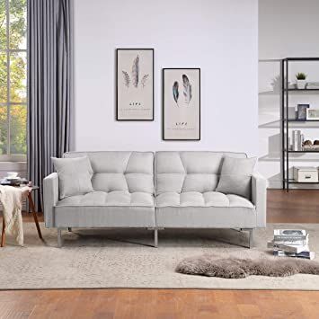 Merax Adjustable Futon Sofa Couches Sleeper Sofa Bed Recliner Convertible Sofa Fold Up and Down Recliner Sofa Couch for Living Room Bedroom Sofa Bed Living Room, Sofa Bed Sleeper, Recliner Couch, Living Room Upholstery, Modern Sofa Bed, Upholstery Bed, Square Arm Sofa, Couch And Loveseat, Futon Sofa Bed