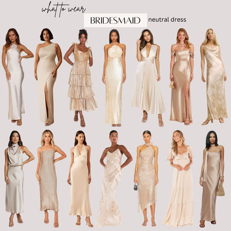 neutral bridesmaid dress, reformation, gold dress, champagne dress, silk bridesmaid dress, bridesmaid dresses mismatched, wedding season, Bridesmaids Dresses Champagne Mismatched, Different Bridesmaids Dress, Bridesmaids In Neutrals, Neutral Mother Of The Bride Dresses, Light Cream Bridesmaid Dresses, Neutral Bridesmaids Dresses Mismatched, Creme Bridesmaids Dresses, Gold Mismatched Bridesmaid Dresses, Bridesmaid Choose Their Own Dresses