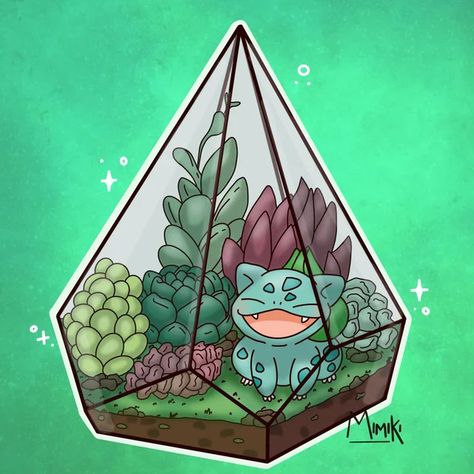 Pokemon fan art, i am not the artist Pokemon Terrarium Art, Terrarium Art, Pokemon Terrarium, Pokemon Painting, Pokemon Fan Art, Pokemon Fan, Pokemon Art, Terrarium, The Artist