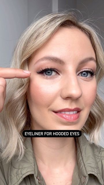 Brown Eye Makeup For Hooded Eyes, Lower Lash Winged Eyeliner, Super Hooded Eyes Eyeliner, Eyeliner Flick For Hooded Eyes, Beginner Cat Eye Winged Liner, Winged Liner For Hooded Eyes Tutorials, Eye Makeup For Downturned Hooded Eyes, Everyday Winged Eyeliner, Mini Winged Eyeliner