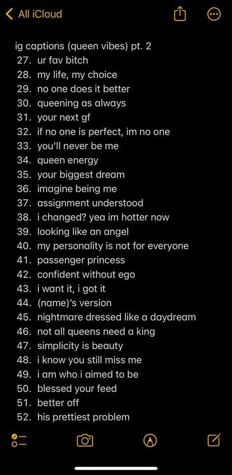 Ig Captions For Yourself, Captions For Photo With Sister, Headphone Caption, Queen Bio For Instagram, Queen Ig Captions, Iconic Bios For Instagram, Sisters Ig Caption, Insecure Captions For Instagram, Brat Captions For Instagram