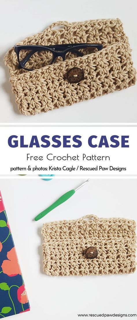 Crochet Glasses Case Ideas Free Patterns Crochet Glasses Case, Crochet Eyeglass Cases, Crochet Glasses, Diy Glasses, Glasses Pouch, Crochet Eyes, Crochet Pouch, Case Ideas, Crochet Purse Patterns