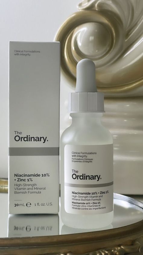 Niacinamide Benefits, The Ordinary Serum, Ordinary Niacinamide, Aesthetic Products, The Ordinary Skincare Routine, Serum Benefits, Alat Makeup, Face Routine, Facial Products