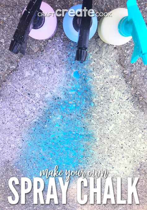 Spray Chalk Paint, Homemade Sidewalk Chalk, Spray Chalk, Chalk Spray Paint, Springtime Crafts, Crafts Spring, Homemade Chalk, Chalk Ideas, Chalk Crafts