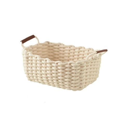 Cotton Rope Woven Desk Basket – Beige: Stylish and Functional Storage Cute Christmas Baskets, Bae Basket, Brrr Basket, Bur Basket, Bday Basket, Basket Aesthetic, Cute Baskets, Empty Gift Baskets, Fall Bedding Sets