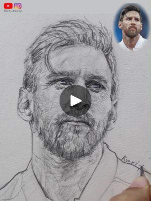 265K views · 4.7K reactions | Messi | Messi on paper 😍✏
.
.
(Link to the full tutorial in the comments 👇)

#DrawingTutorial #AndrewLoomisMethod #FaceDrawing #PortraitDrawing #OnePencilDrawing... | By Karim drawingFacebook Messi Drawing, Messi Messi, Andrew Loomis, Face Drawing, Portrait Drawing, Drawing Tutorial, Pencil Drawings, Drawings