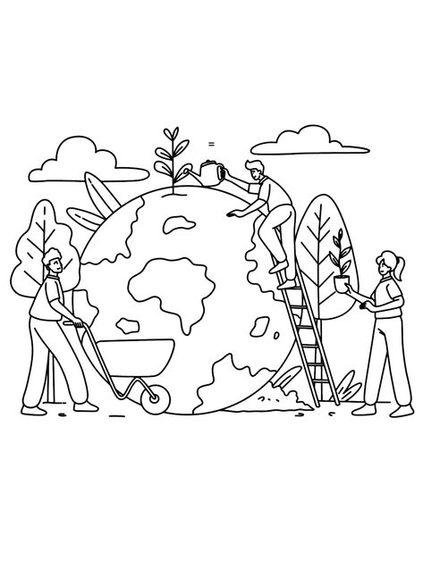 Earth Day - Lol Coloring Pages Recycle Coloring Pages, Earth Coloring Pages, Earth Day Coloring Pages, Last Day On Earth, Lol Coloring Pages, Lol Coloring, Clipart Black And White, Save Earth, Book Ideas