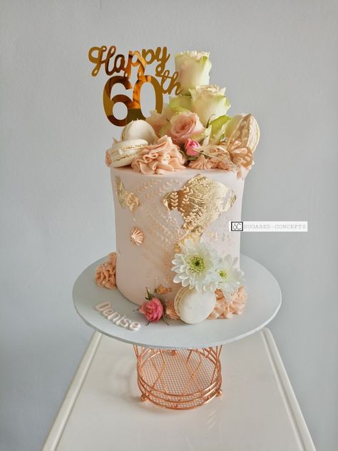 Pink And Gold 60th Birthday Cake, Rose Gold 60th Birthday Cake, 60th Birthday Cake For Mom Elegant, Cake For 60th Birthday For Women, 60th Bday Cake For Mom, Elegant 60th Birthday Cake, Happy 60th Birthday Woman, 60th Birthday Cake For Ladies, 60th Birthday Cake For Mom