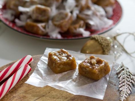 Get Caramel Candy Recipe from Food Network Caramel Candy Recipe, Caramel Candies Recipe, Trisha Yearwood Recipes, Fruit Cake Cookies, Trisha Yearwood, Southern Kitchen, Candy Recipe, Caramel Candy, Cookie Swap