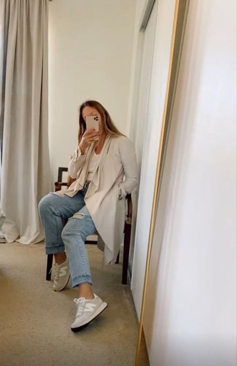 Casual outfit idea Nb574 Outfit, New Balance 574 Outfit Women Summer, New Balance 237 Women Outfit, Beige Sneakers Women Outfit, Nb 574 Women Outfit, New Balance 237 Outfit, New Balance Shoes Women's Outfit, Summer Outfits 2023 Trends, New Balance 574 Outfit Women