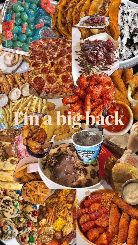 For the people who love food Big Back Wallpaper Food, Big Back Activities, Fast Food Wallpaper, Bigback Food, Junk Food Snacks Aesthetic, Aesthetic Food Pictures, Yummy Fast Food, Best Junk Food, Food Fast Food