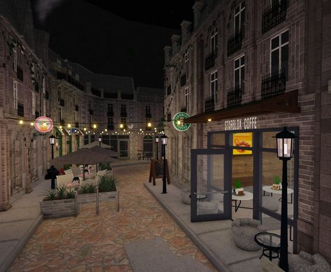 Blockburg Town Ideas, Bloxburg New York Apartment Ideas, Sims City Layout, Bloxburg London City Layout, Bloxburg City Aesthetic, Bloxburg London Town Layout, Bloxburg Town Ideas Exterior, London House Bloxburg, Nyc City Bloxburg