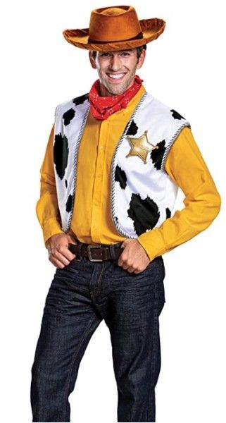 Movie costumes for Halloween! Woody Costume, Movie Character Costumes, Sheriff Badge, Cute Couple Halloween Costumes, Mens Toys, Diy Halloween Costume, Simple Toys, Halloween Toys, Woody Toy Story