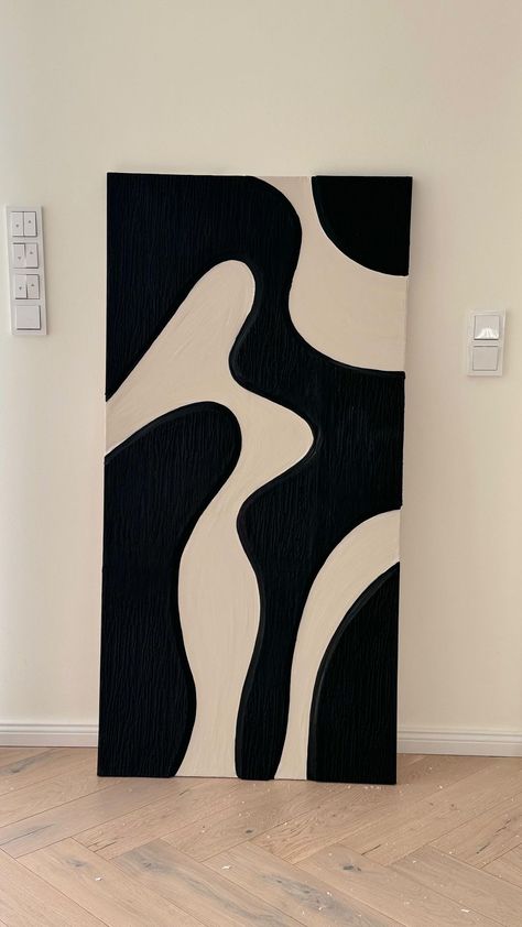 Nevin Yekdar | ✨ 3D Wall Art ✨ . . . . . | Instagram Black Abstract Wall Art, Ideas Para Pintar Cuadros, Diy Abstract Wall Art, Canvas Wall Art Ideas, Pinturas Art Deco, Printable Wall Art Living Room, Black Abstract Art, Cuadros Diy, Texture Wall Art