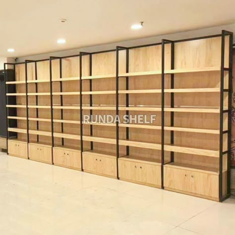 retail shelving supermarket shelf gondola wooden steel display for sale https://m.alibaba.com/product/62424111131/retail-shelving-supermarket-shelf-gondola-wooden.html?__sceneInfo={"cacheTime":"1800000","type":"appDetailShare"} Retail Display Shelves, Store Display Design, Store Shelves Design, Shop Shelving, Bedroom Built In Wardrobe, Clothing Store Interior, Retail Interior Design, Supermarket Shelves, Pharmacy Design