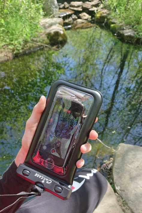 CaliCase Waterproof Floating Phone Case- finger touch works well through the case, waterproof for up to 100 feet, and it floats! Case was provided for review purposes. Read the blog post for full details and CaliCase discount code. #wateractivities Summer Water Activities, Outdoor Water Games, Water Games For Kids, Finger Touch, Waterproof Phone Case, Kayak Trip, Waterproof Phone, Capture Photo, Water Proof Case