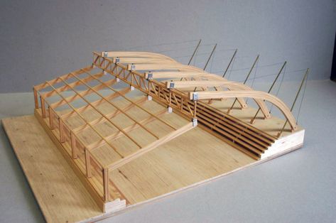 Structural Engineering Design Projects, Cable Structure Architecture, Diy Projects Wood, Construction Details Architecture, Wood Working Ideas, Pins Ideas, Wood Truss, Timber Architecture, Woodwork Diy