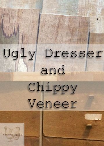 Ugly Dresser and Chippy Veneer, How to remove veneer, Furniture makeover, Dresser makeover Plywood Dresser Makeover, Refinish Veneer Dresser, Veneer Dresser Makeover, Veneer Furniture Makeover, Painting Veneer Furniture, Painting Veneer, Removing Veneer, Veneer Furniture, Cheap Dresser