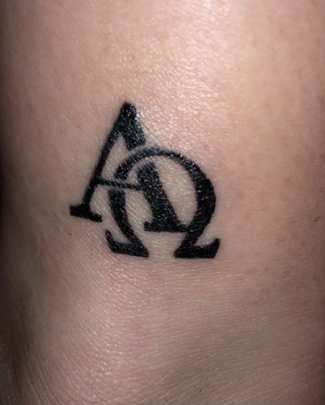 Alfa And Omega Tattoo, Alfa Omega Tattoo, Alpha And Omega Tattoo, Alpha Tattoo, Omega Tattoo, Alpha And Omega Symbols, Christian Tattoo, Alpha Omega, Sleeve Ideas