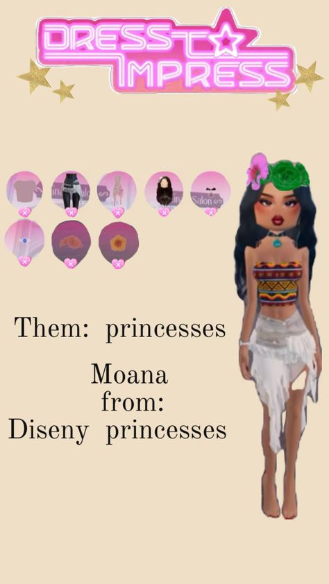 Them: princesses Moana Cinnamoroll Image, Moana Dress, Princess Moana, Moana, Dress To Impress