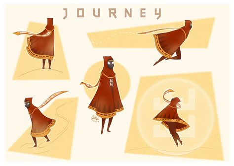 Even significant character abilities such as speaking and jumping in Journey have to be figured out by the player. Journey Tattoo, Game Tattoo, Journey Game, Games Journey, Gaming Tattoo, I Tried My Best, Game Character Design, Weird Creatures, Friends Show