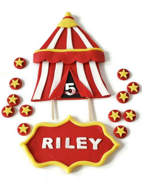 Tent Cake, Games Cake, Carnival Tent, Circus Cakes, Fondant Ideas, Circus Cake, Cake Topper Tutorial, Fondant Cake Toppers, Circus Tent