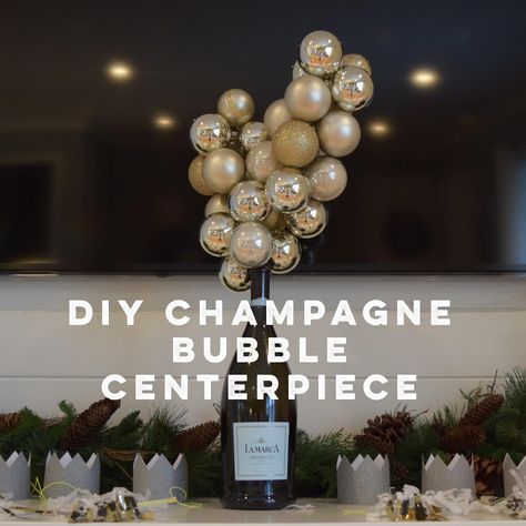 :: DIY Champagne Bubbles :: Small Champagne Bottles, Champagne Centerpiece, Champagne Decor, Bubble Diy, Champagne Balloons, Gala Decorations, Champagne Birthday, Gala Ideas, Bottle Centerpieces