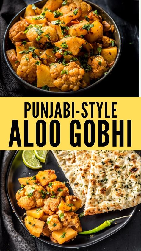 Discover the secrets to making the perfect Punjabi Aloo Gobi with our Instant Pot recipe. This vegan and gluten-free curry combines cauliflower and potatoes in a flavorful spice mix, ready in less than 30 minutes. Ideal for a quick, satisfying meal, this dish brings the authentic taste of Indian dhabas to your table. Serve with naan or rice for a complete, comforting meal. Instant Pot Aloo Gobi, Authentic Aloo Gobi Recipe, Aloo Gobi Masala, Easy Punjabi Recipes, Gobi Aloo Recipe, Instant Potatoes Recipes, Aloo Gobi Recipe Punjabi, Instant Pot Indian Recipes, Cauliflower And Potato Curry