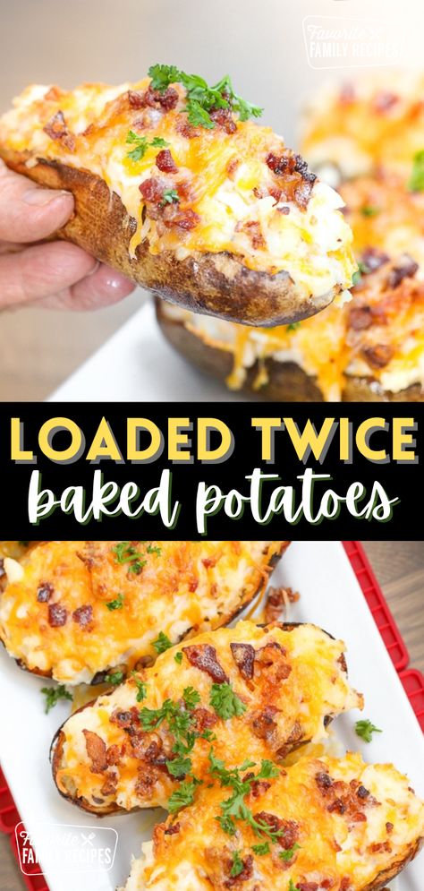 Recipes For Twice Baked Potatoes, Twice Bakes Potato’s, Bake Loaded Potatoes In Oven, Restuffed Baked Potatoes, Twice Loaded Baked Potato, Twice Baked Potatoe Skins, Two Ed Baked Potatoes, Baked Potatoes Dinner Meals, The Best Twice Baked Potatoes