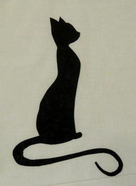 Kitty Cat Silhouette appliques modèle | Adorables Silhouette Patterns, Quilt Applique, Cat Applique, Black Cat Art, Soyut Sanat Tabloları, Cat Quilt, Free Cats, Cat Silhouette, Applique Pattern