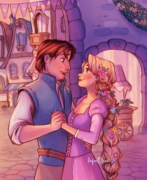 Flynn And Rapunzel, Rapunzel Y Flynn, Rapunzel And Flynn, Rapunzel And Eugene, Disney Memories, Tangled Rapunzel, Disney Rapunzel, Disney Artwork, Tangle Art