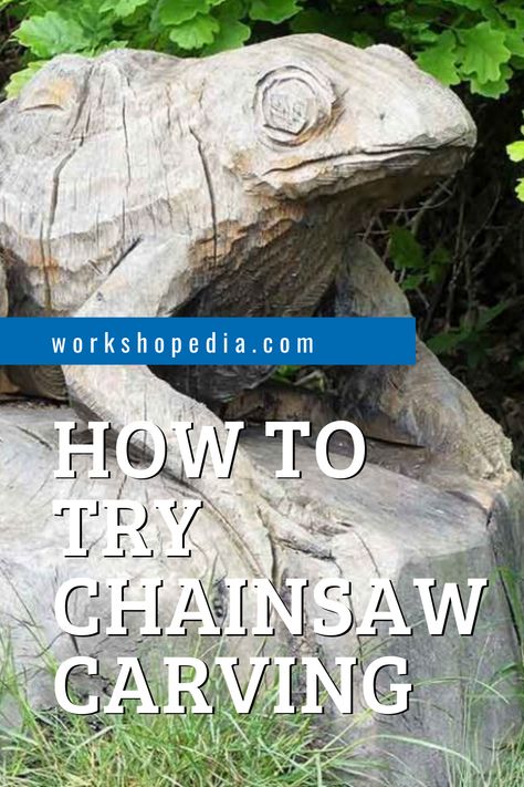 Chainsaw carving can produce great results when done well! Chain Saw Carving Tree Stumps, Easy Chainsaw Carving, Chainsaw Carving For Beginners, Chainsaw Carving Ideas, Carved Tree Stump, Chainsaw Carving Patterns, Stump Art, Best Wood For Carving, Tree Carvings