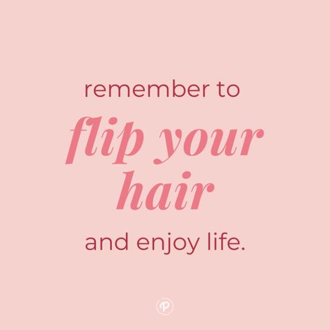 Flip Your Hair Quotes to Use as Instagram Captions Hair Quotes Aesthetic, Instagram Captions Hairstylist, Hair Goals Quotes, Pink Hair Quotes, Hair Flip Captions, Hairstylist Captions Instagram, Hair Posts For Instagram, Hair Care Quotes, Happy Hair Quotes