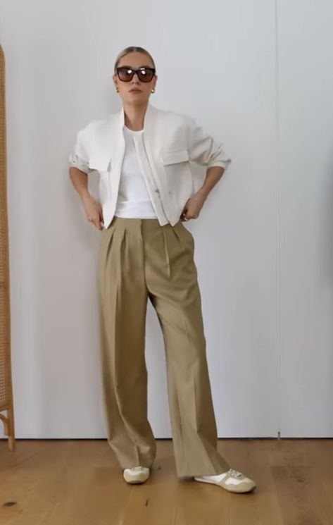 Work Outfit 2023, Lydia Outfits, Womens Suit Outfits, White Jacket Outfit, Adidas Superstar Outfit, Lydia Tomlinson, Superstar Outfit, Jacket Outfit Ideas, 2024 Clothes