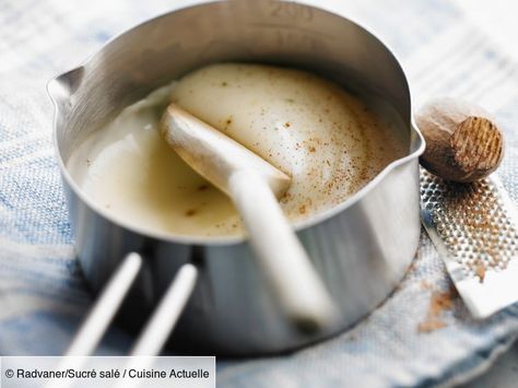 Recette Sauce béchamel légère de nanou. Ingrédients (6 personnes) : 40 g de maïzena, 50 cl de lait écrémé, 1 pincée de noix de muscade... - Découvrez toutes nos idées de repas et recettes sur Cuisine Actuelle White Sauce Recipes, Lean Cuisine, Sauce Béchamel, Fish Pie, Marinade Sauce, Bechamel Sauce, White Sauce, Sauce Recipes, Tasty Dishes