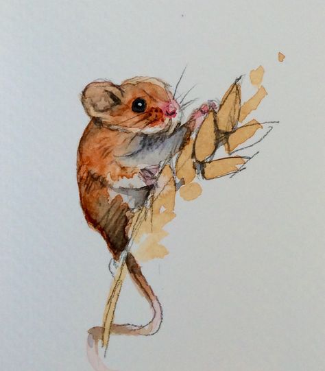 Fairy Mouse Drawing, Harvest Mouse Illustration, Mouse Tattoo, Mouse Sketch, Clown Paintings, Sea Drawing, Harvest Mouse, Mouse Art, Mouse Drawing