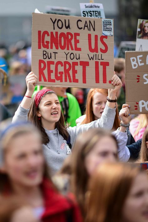 Student climate change protests: best of the banners - in pictures | Media | The Guardian Food Recipes Vegetarian, Conscious Consumption, Protest Posters, Best Banner, Protest Signs, Recipes Vegetarian, Save The Planet, The Guardian, Banners